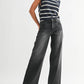 Just Black Denim - Wide-leg High Rise Denim