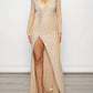 Banjul - Rhinestone Fishnet Maxi Dress