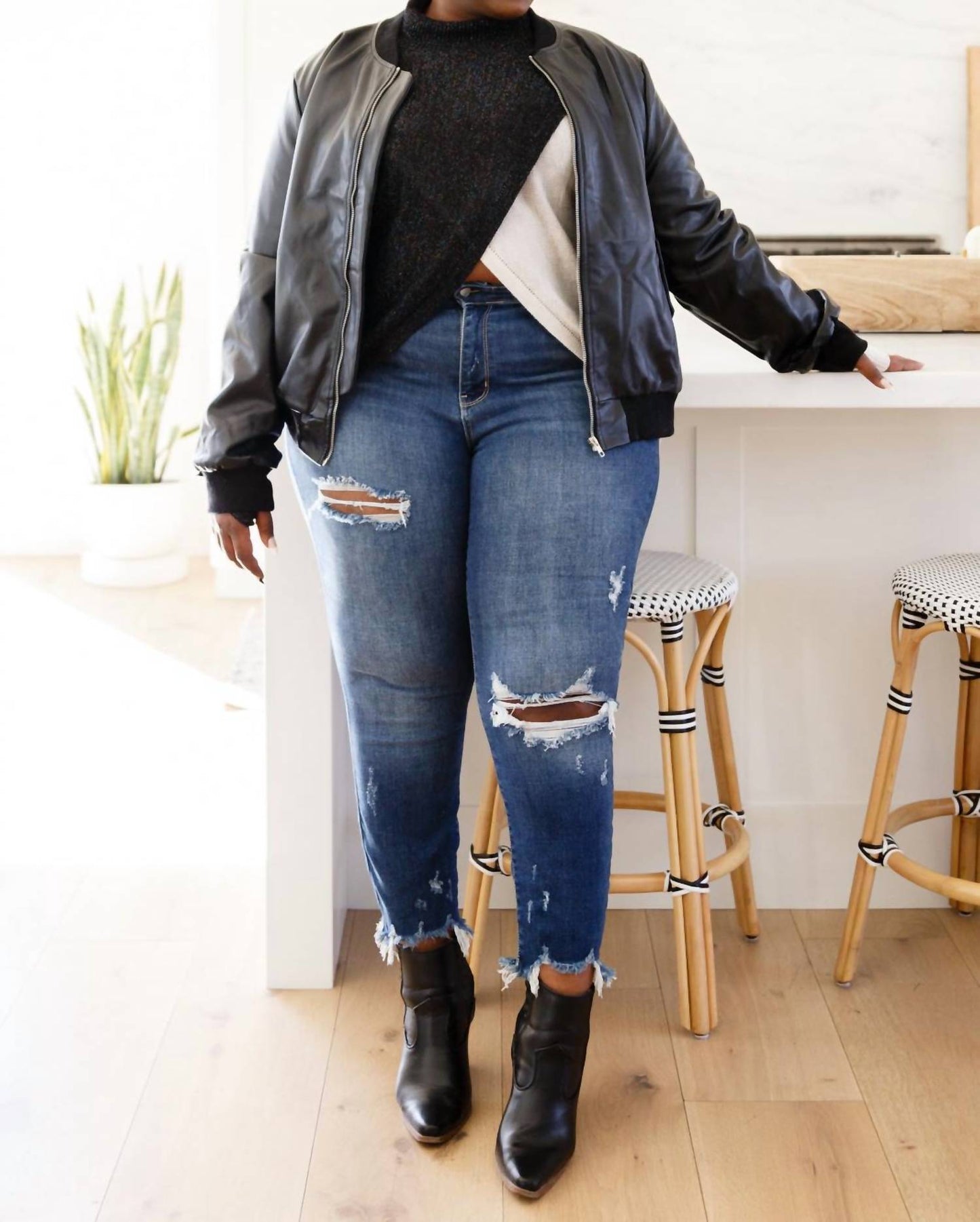143 Story - Can't Touch This Sparkle Color Blocked Sweater