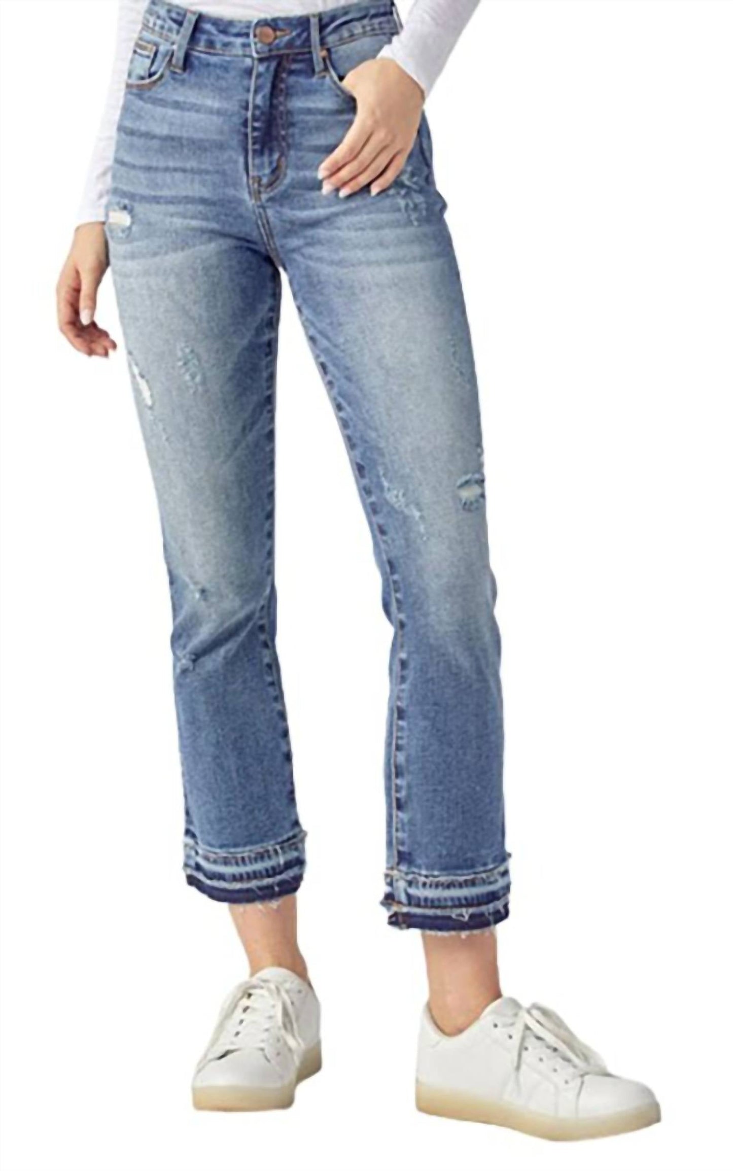 Risen - Women's Shadow Hem Straight Leg Jean