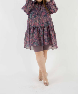 Sante Grace - Floral Voile Tunic Top - Plus Size