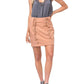 Entro - High Waist Grommet Mini Skirt
