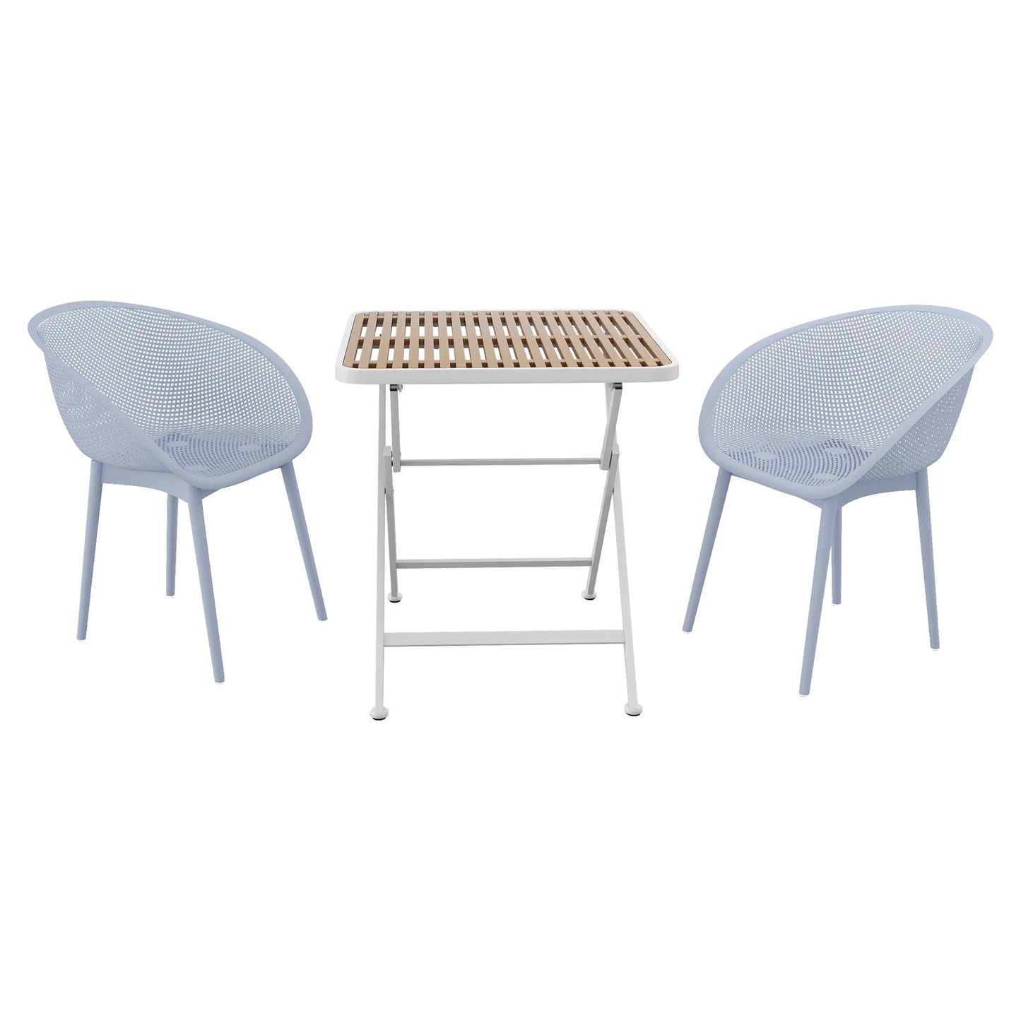 2 Pack Lounge Chair Set & Folding Square Table