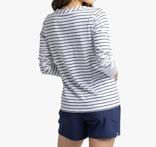 Southern Tide - Camiseta Kimmy Stripe Crewneck Manga Longa