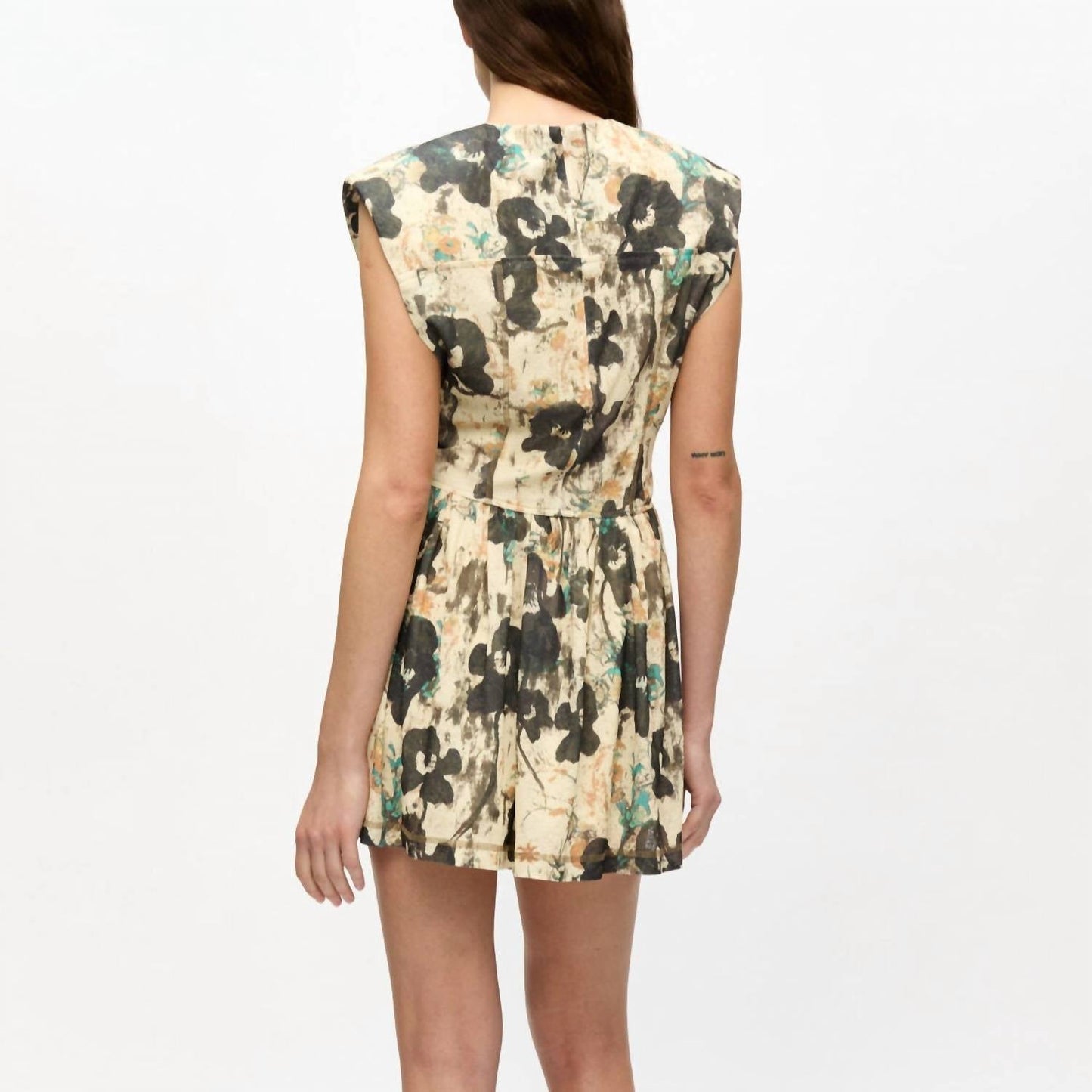 Ganni - Marl Mesh Corset Mini Dress