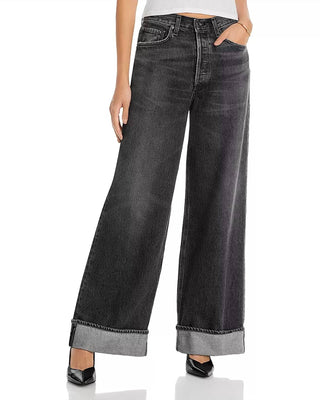 Agolde - Dame High Rise Wide Leg Cuffed Jeans
