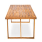 7 Pieces Acacia Wood Outdoor Dining Set with Cream Cushions
