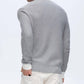 Atm - Cotton Cashmere Colorblock Long Sleeve Crewneck Sweater