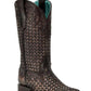 Corral - Women's Glitter Woven Overlay Square Toe Cowboy Boot