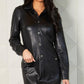 Angel Apparel - Vegan Leather Long Button Front Dress