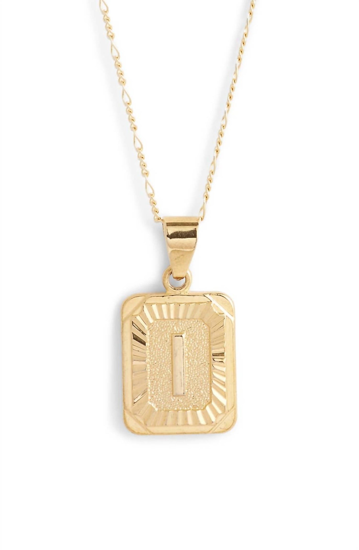 Bracha - Women's Initial Card Necklace - I