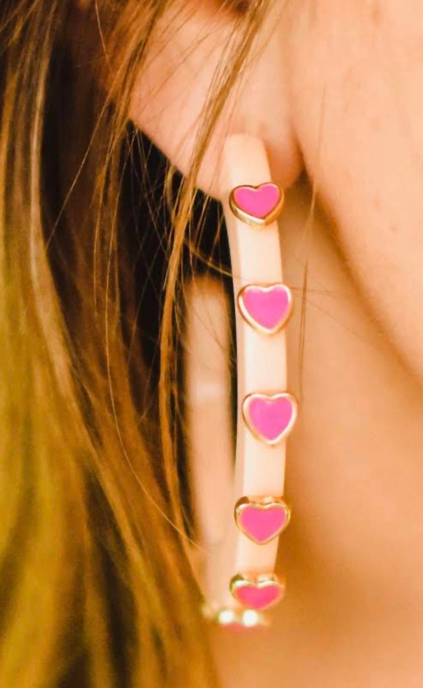 Smith & Co - Women's Heart Jewel Hoop Earring