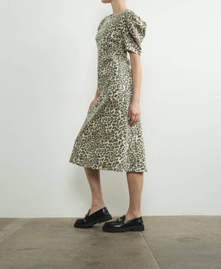 Aaron & Amber - Puff Sleeve Midi Dress