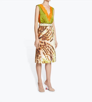 Dries Van Noten - Printed Belted Skirt