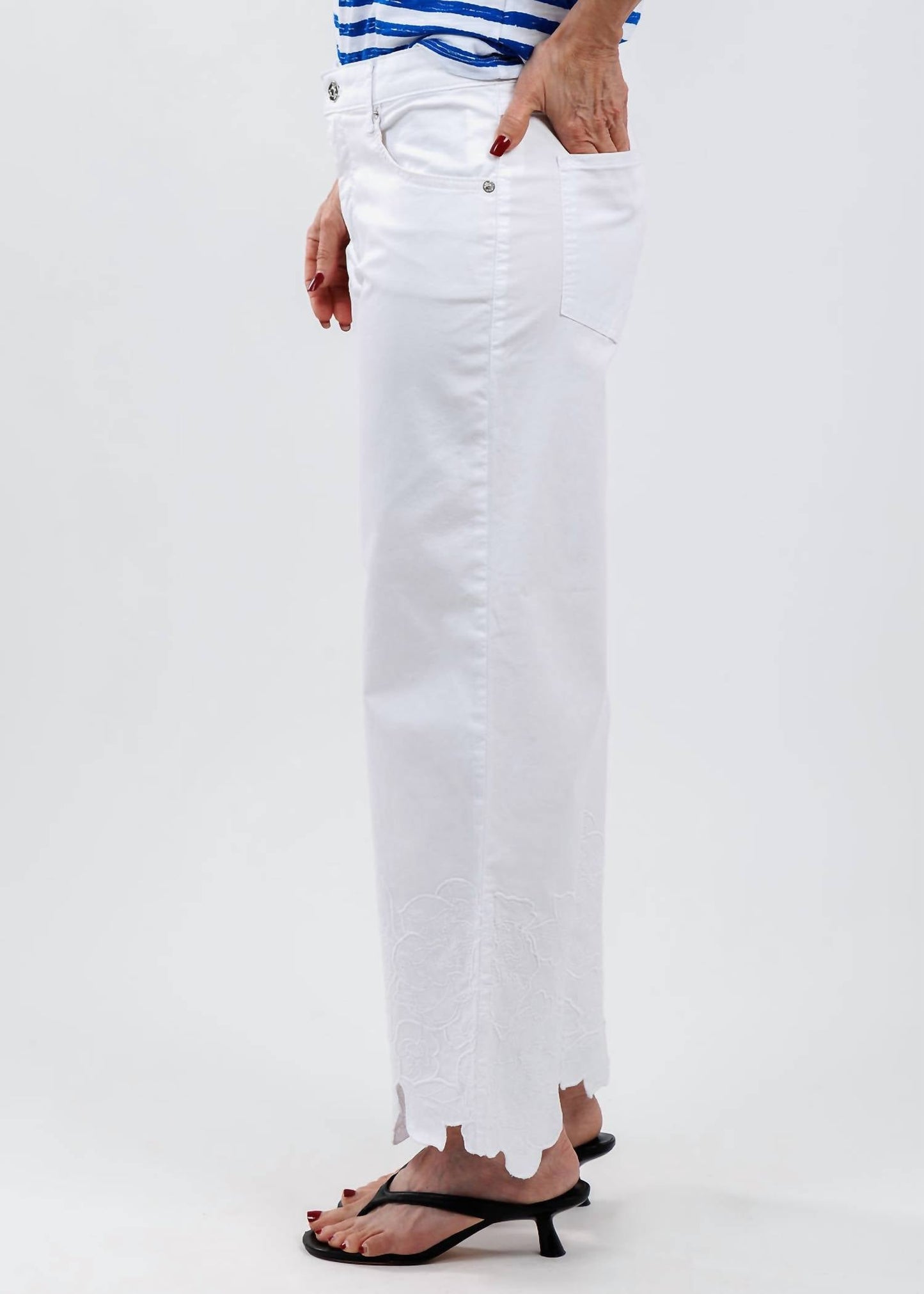 Mac - Chiara Crop Flower Pants