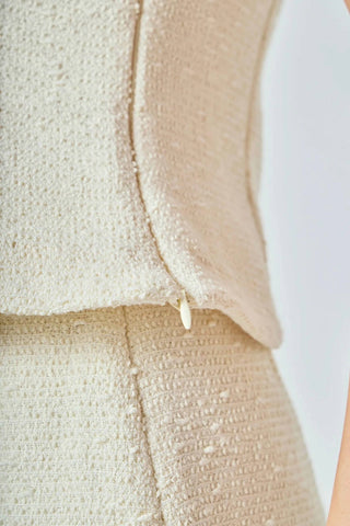 2.7 August Apparel - Regata Tweed Skinny com Alças