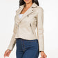 5Besties - Asymmetric Faux Leather Jacket