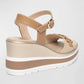 Nerogiardini - Women's Leather Chain Wedge Platform Sandals