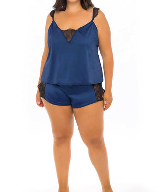 Oh La La Cheri - Conjunto de camisola e short de renda Saskia - Plus