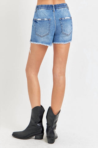 Risen - Shorts jeans de cintura média