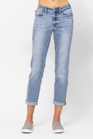 Judy Blue - Calça Jeans Boyfriend Cintura Média