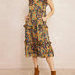 Entro - Ruffled Pocket Printed Dress