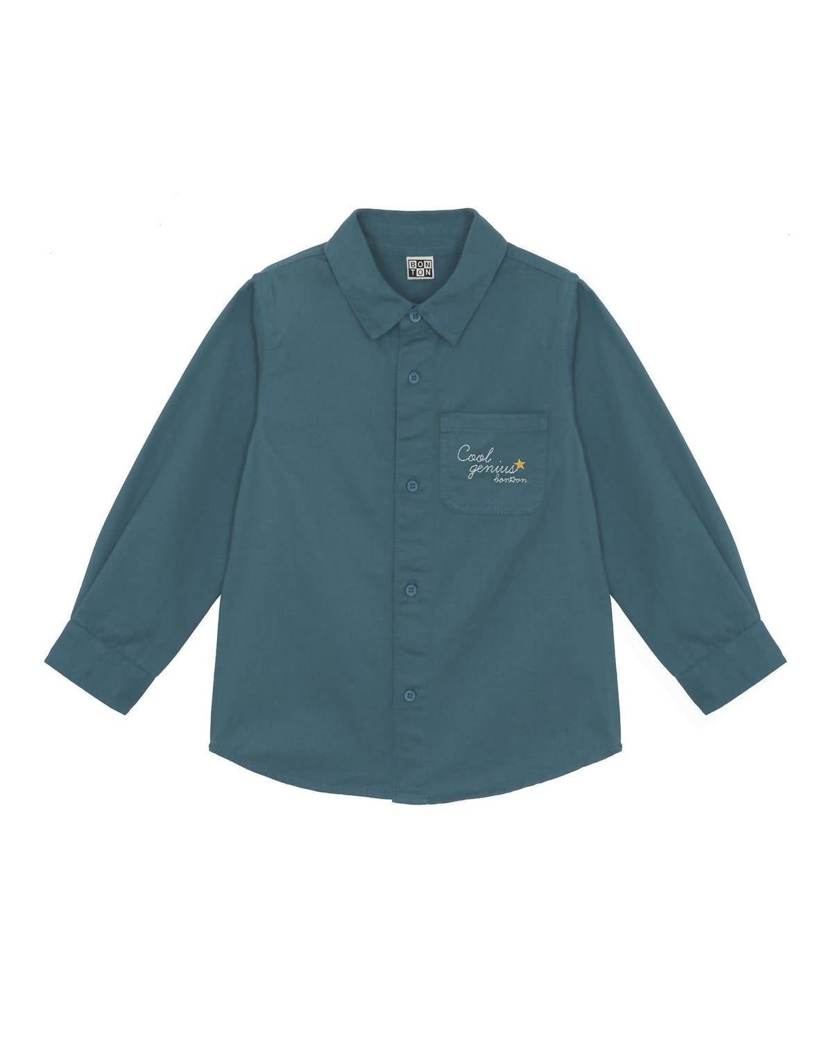 Bonton - Boy's Brushed Cotton Twill Shirt