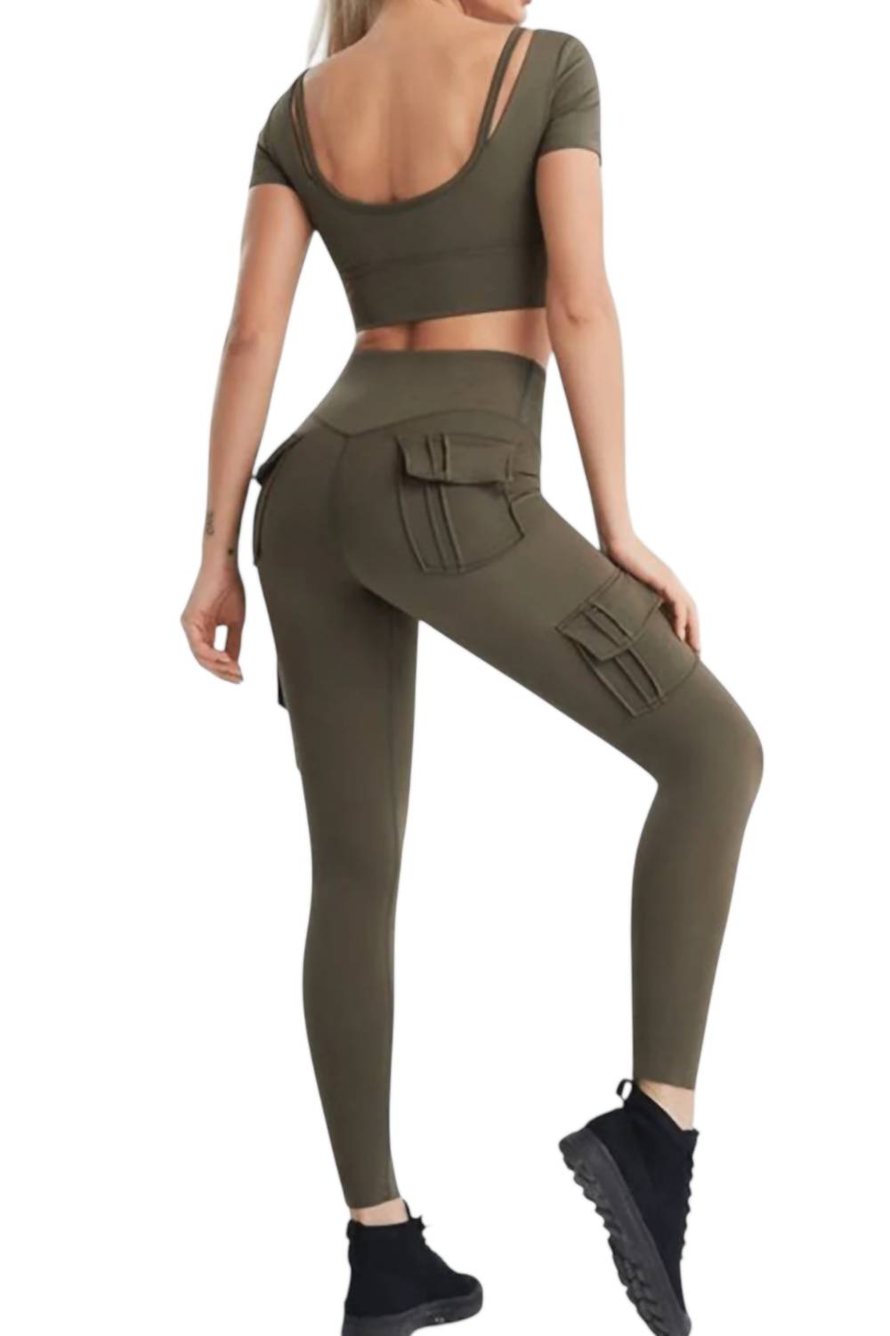 Rockstar Peach - Sgt Pocket Leggings