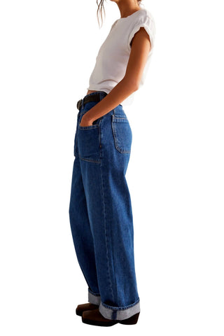 Free People - Calça Jeans Palmer com Punho