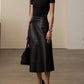 Ralph Lauren - Sydney Jersey and Lambskin Day Dress