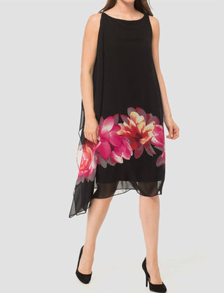 Joseph Ribkoff - Sleeveless Shift Midi Dress