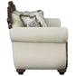 Pierce Loveseat With 3 Pillows - Beige / Cherry