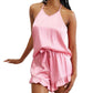 Bella Sleep + Spa - Cami And Velvet Ruffled Short Set