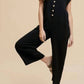 Anniewear - Cotton Gauze Button Down Jumpsuit