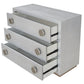 Anpu Faux Crocodile Skin Console Cabinet - Silver