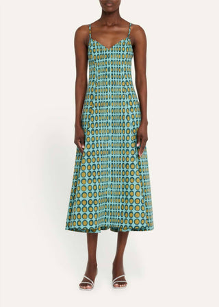 Christopher John Rogers - Vestido midi com decote em V e bolinhas