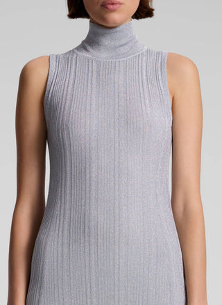 ALC - Vestido longo de malha metálica Arden