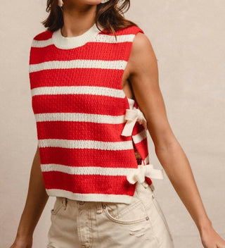 Bibi - Sandie Striped Side Tied Vest