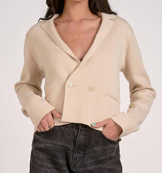 Elan - Blazer de malha cropped Rocky
