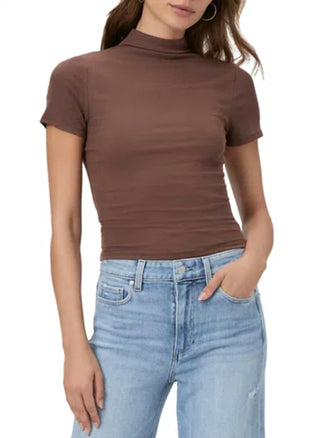 Paige - Blanche Short Sleeve Mock Neck Top