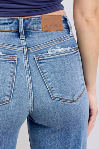 Judy Blue - Calça Jeans Retro de Cintura Alta e Ajuste Largo