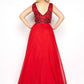 Mac Duggal - Beaded Bodice Chiffon Dress - Plus