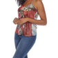 Paparazzi - Charmeuse Satin Patchwork Print Camisole