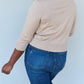 Doublju - Full Size 3/4 Sleeve Cropped Cardigan