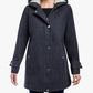 London Fog - Zip-front Sherpa Lined Hood 31 Inch Wool Jacket