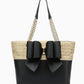 Like Dreams - Women's Daisy Bowtie Dual Straw Tote Bag