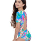 Gottex - Girls Short Sleeve Tie Back One Piece Swimsuit