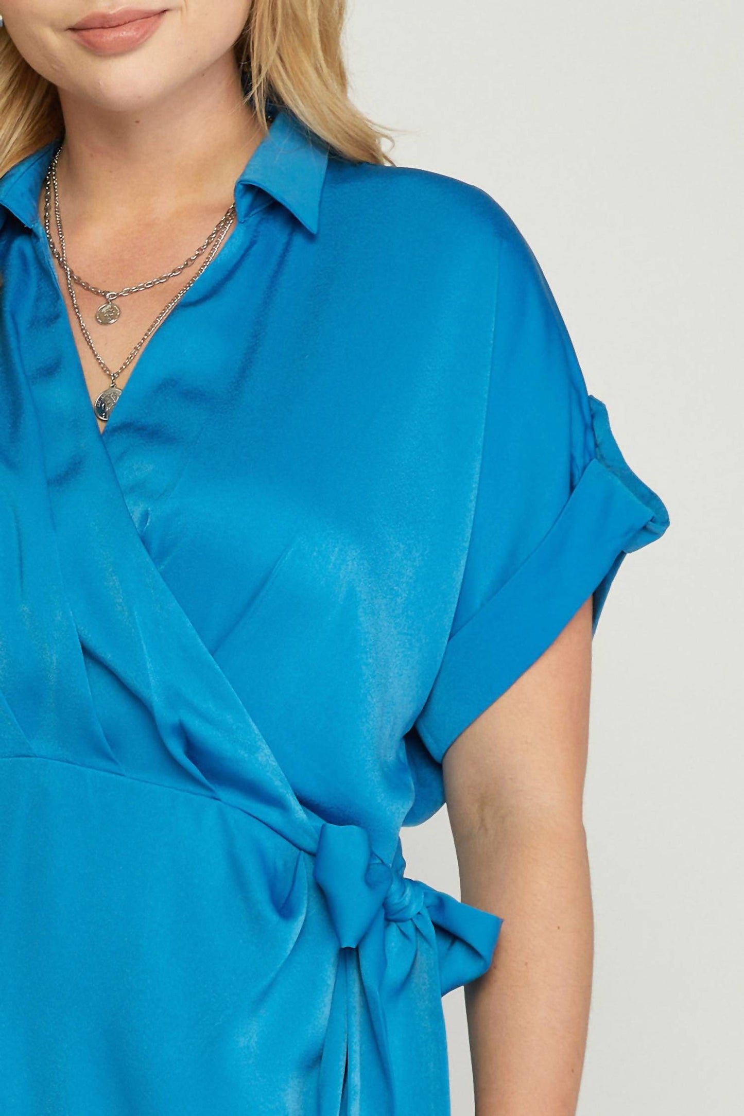 Entro - Satin Wrap Dress