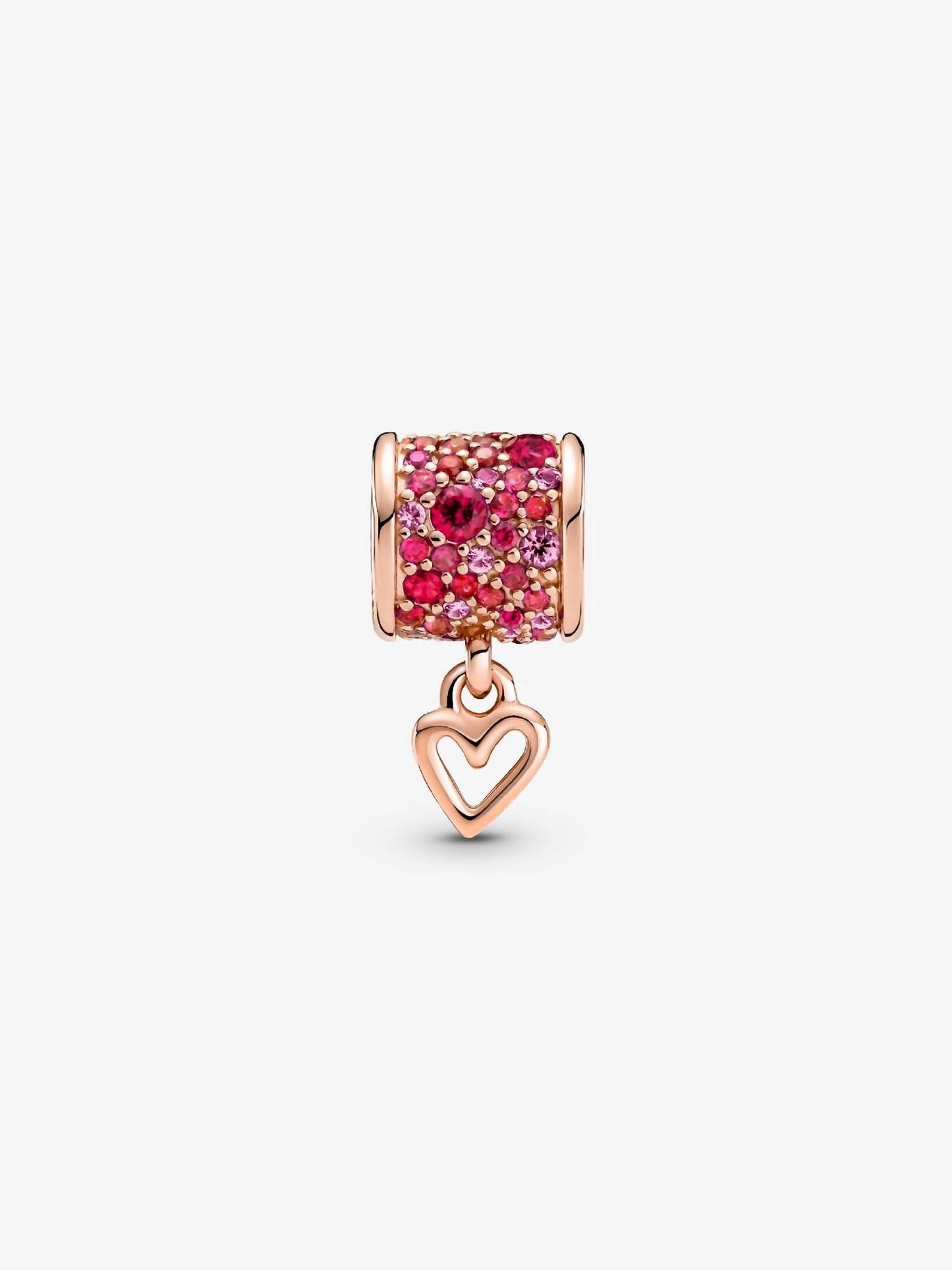 Pandora - Pavé Freehand Heart Barrel Charm