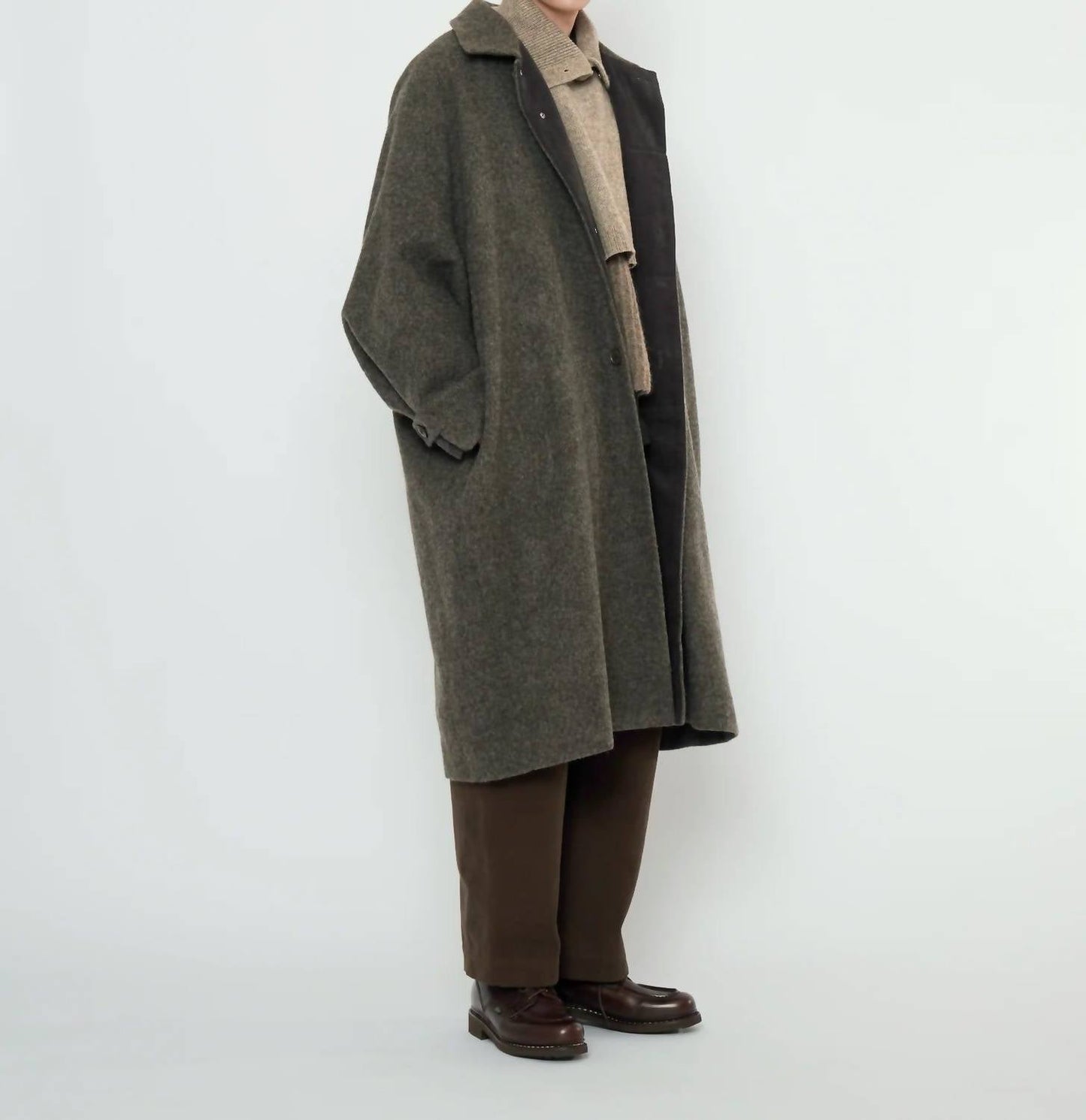 7115 By Szeki - Cuffed Wool Coat
